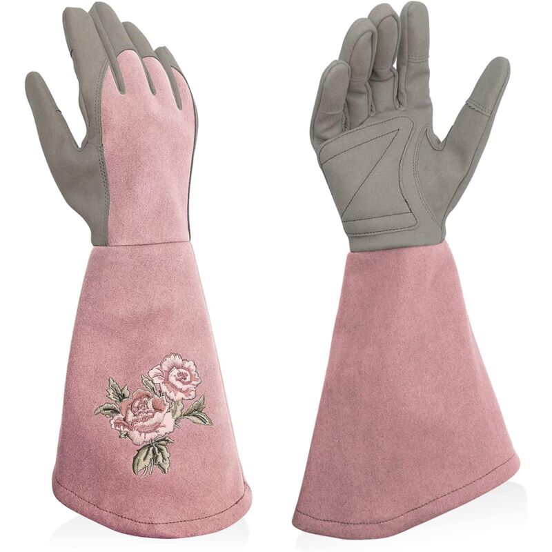 foto del prodotto guanti da giardinaggio da donna protezione completa contro le spine guanti da lavoro lunghi e resistenti alle forature per giardinaggio 3715 cm 