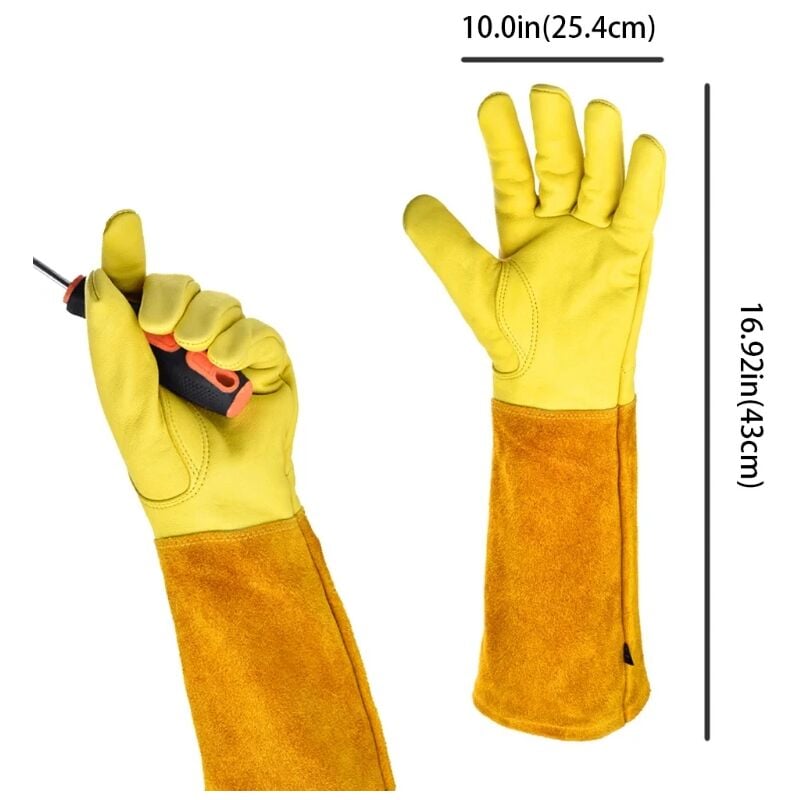 foto del prodotto guanti da giardinaggio per uomo e donna, guanti in pelle traspiranti anti spina, ottimo regalo per il giardinaggio m