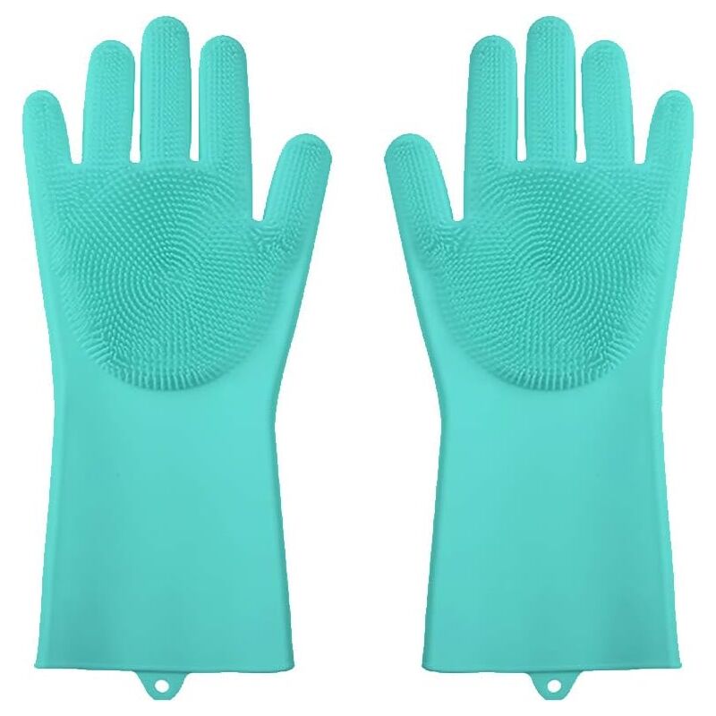 foto del prodotto guanti da lavaggio con punte resistenti al calore possono essere utilizzati per la pulizia multiuso, la casa, il lavaggio dei piatti, il
