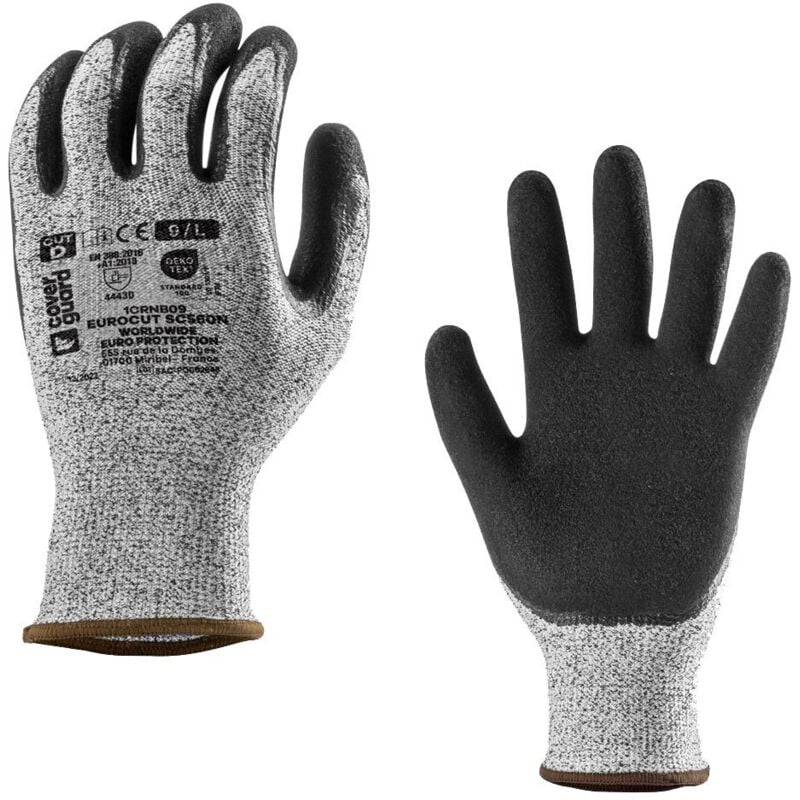foto del prodotto guanti da lavoro antitaglio in nitrile coverguard eurocut sc560n grigio