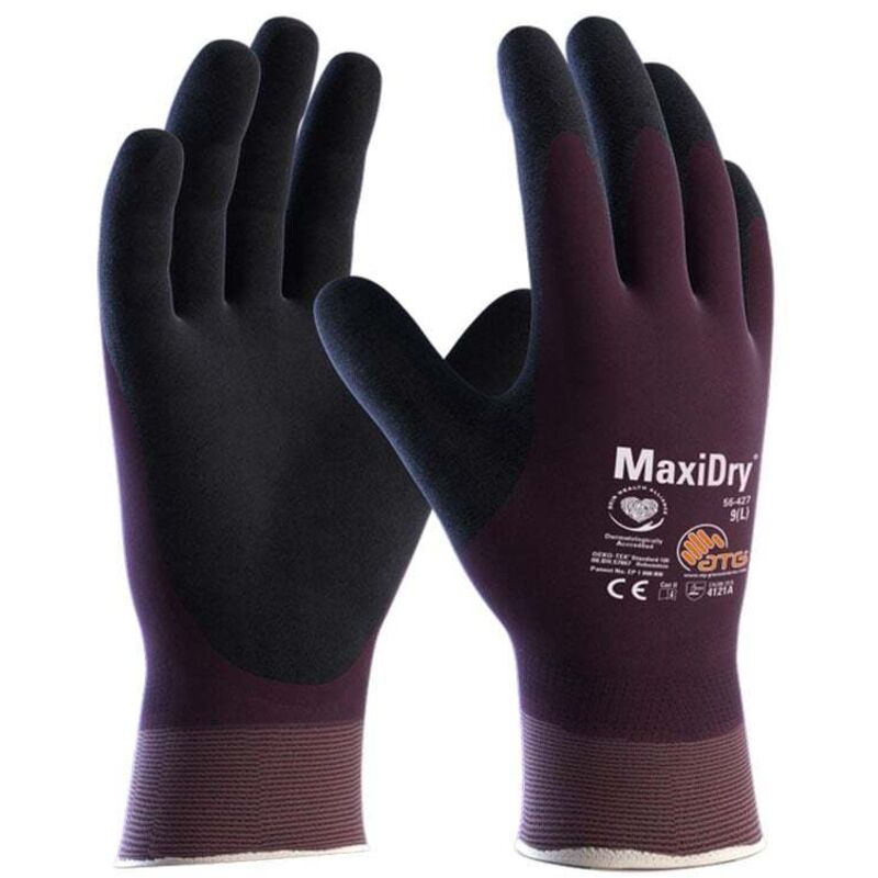 foto del prodotto guanti da lavoro atg maxidry 56 427 6 xs viola