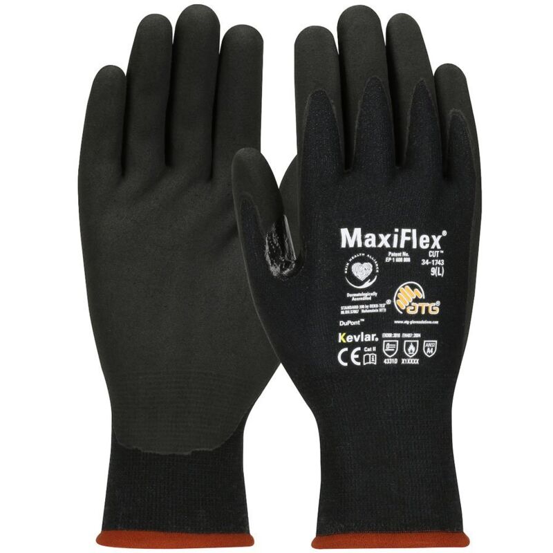 foto del prodotto guanti da lavoro atg maxiflex 34 1743 8 m nero