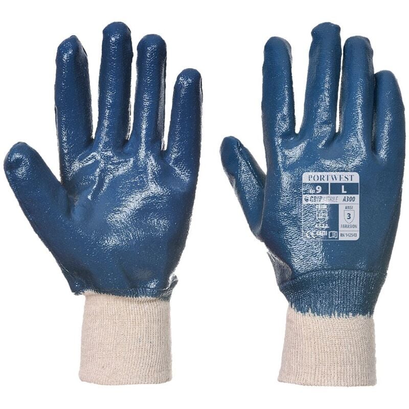 foto del prodotto guanti da lavoro elasticizzati rivestiti in nitrile blue 11