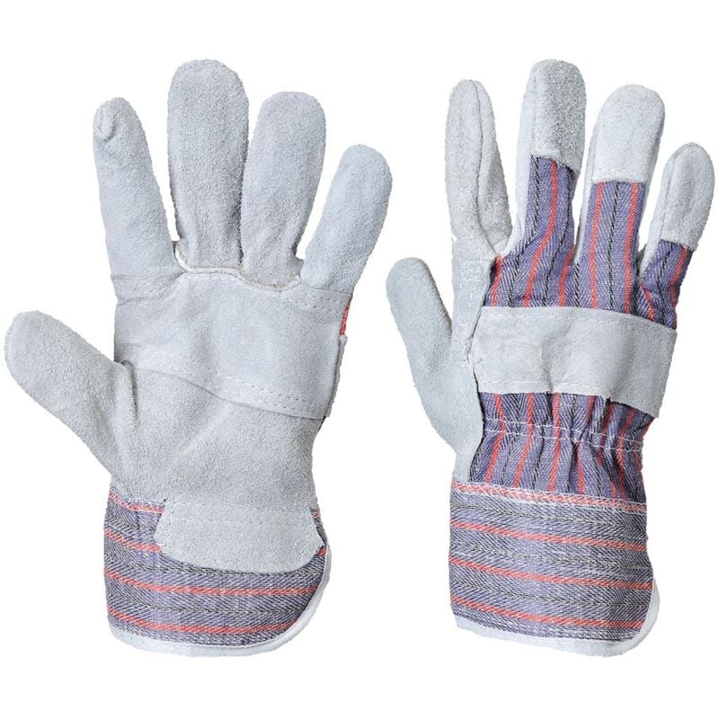 foto del prodotto guanti da lavoro in pelle tessuto canadian rigger grigio xl