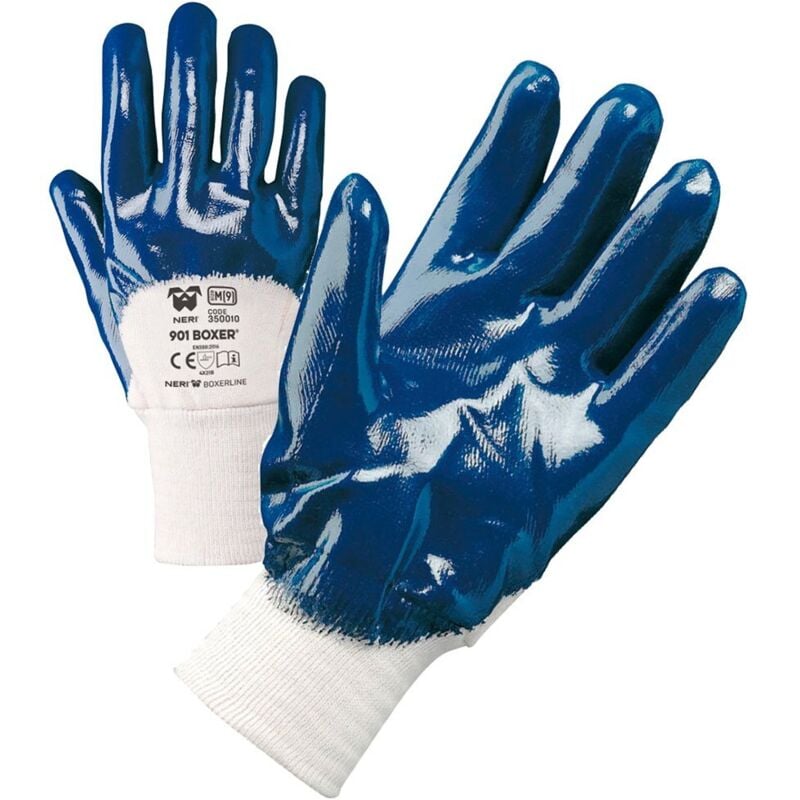 foto del prodotto guanti da lavoro neri 901 boxer 9 l bianco e blu