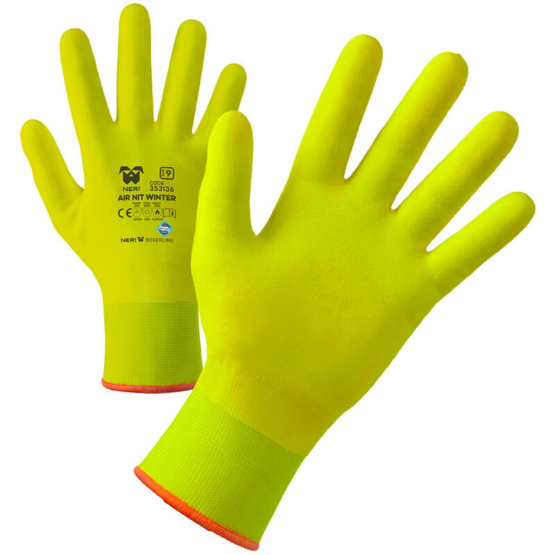 foto del prodotto guanti da lavoro neri air nit winter 10 xl giallo