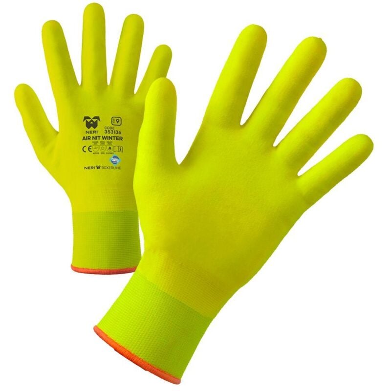 foto del prodotto guanti da lavoro neri air nit winter 8 m giallo
