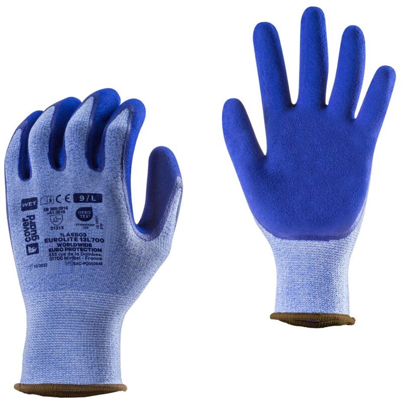 foto del prodotto guanti da lavoro spalmati in lattice coverguard eurolite 13l700