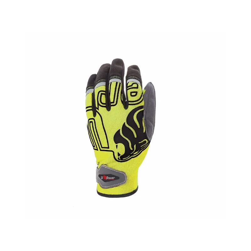 foto del prodotto guanti da lavoro u power niko giallo fluo in materiale stretch traspirante l