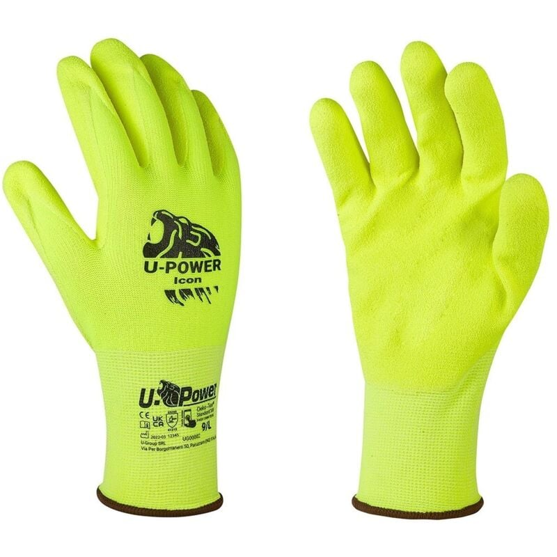 foto del prodotto guanti da lavoro upower icon giallo fluo giallo fluo 11