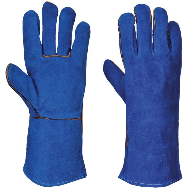 foto del prodotto guanti di protezione in pelle da saldatore blu blue xl