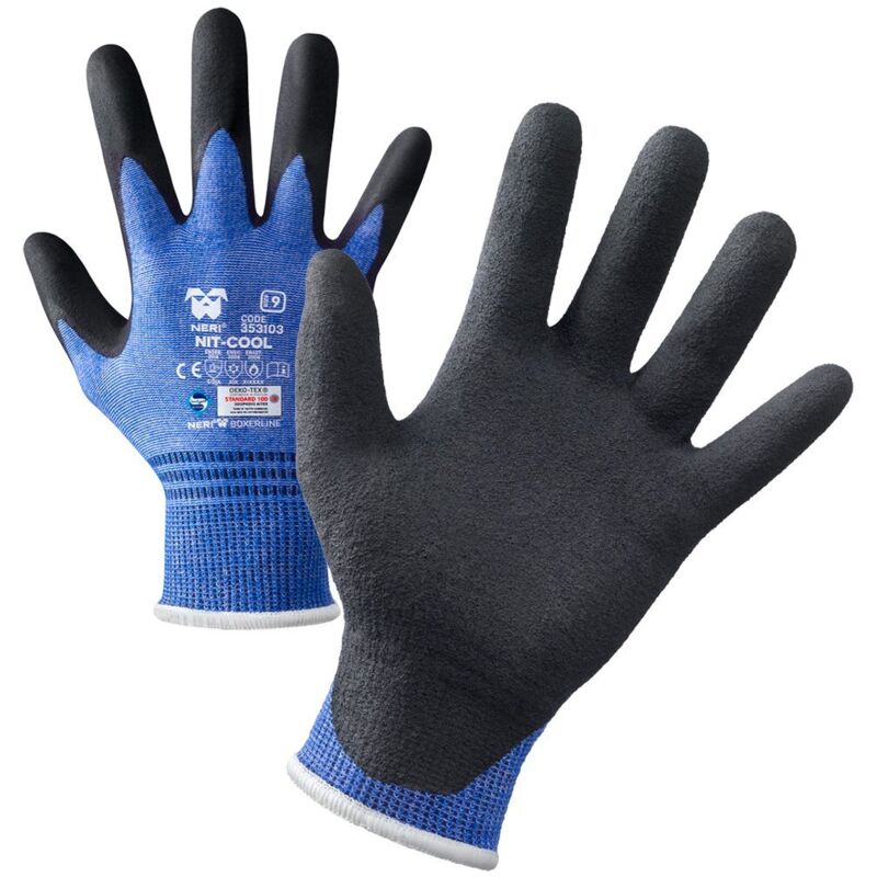 foto del prodotto guanti di protezione neri nit cool 9 l blu