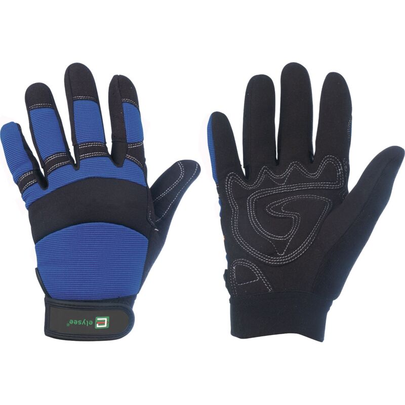 foto del prodotto guanti in ecopelle master taglia 9 nero blu ecopelle