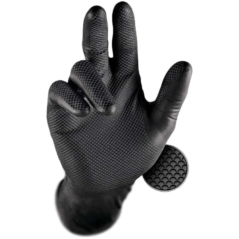 foto del prodotto guanti in nitrile grippaz issaline 246bk neri l nero