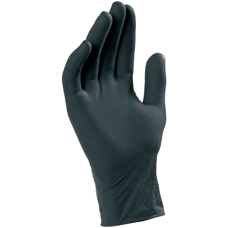 foto del prodotto guanti in nitrile spessorati 0,16 mm taglia m nero ferwork conf. 50 pz