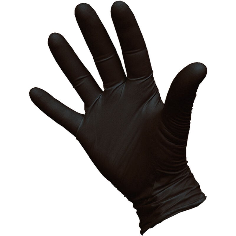 foto del prodotto guanti in nitrile spessorati 0,28 mm taglia l nero arexons conf. 50 pezzi