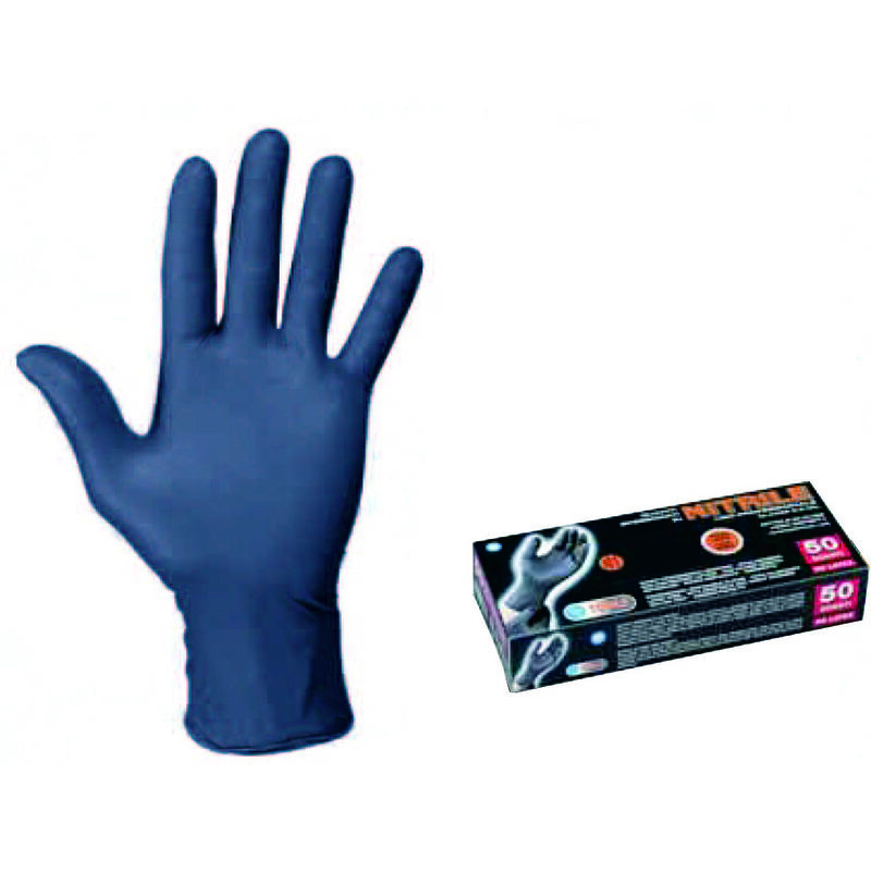 foto del prodotto guanti in nitrile spessorati neri tg.l in conf. da 50 pz. pg506.11 