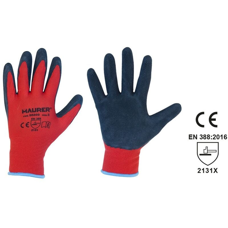 foto del prodotto guanti lavoro lattice grip flex tg.10 maurer cf. cavaliere