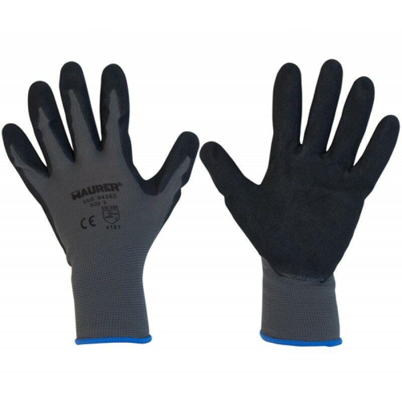 foto del prodotto guanti lavoro nitrile nitrofit tg. 8 maurer dorso nylon cf. cavali