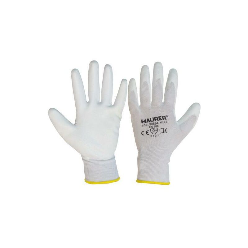 foto del prodotto guanti lavoro poliuretano bianco seattle tg.11 maurer cf. cavali