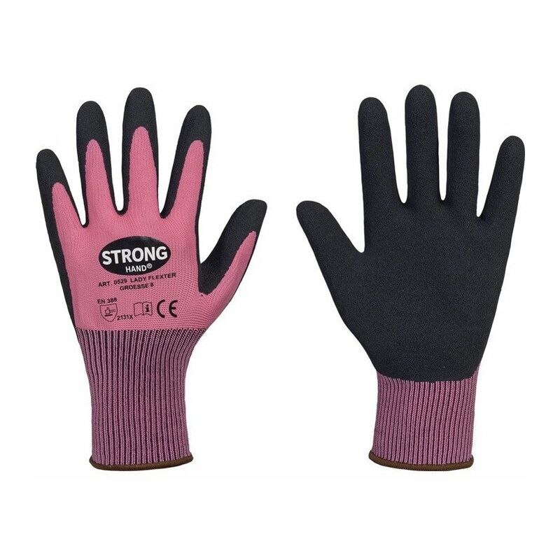foto del prodotto guanti lext.y flexter size 7 pink black in 420 it 388 psa ii stronghand entro 12 