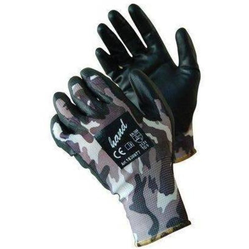 foto del prodotto guanti mimetici nylon nero taglia 10 logica jaguar-10