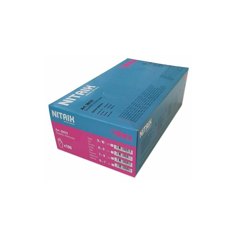 foto del prodotto guanti monouso in nitrile orma nitrix blu 20222 size 10