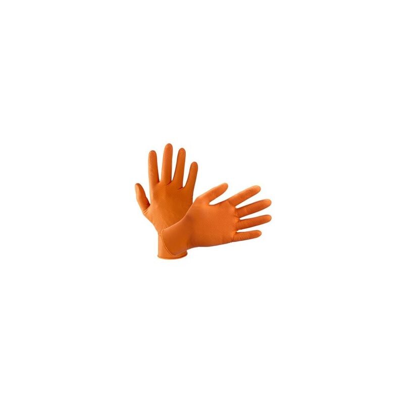 foto del prodotto guanti nitrile arancio saratoga sel m