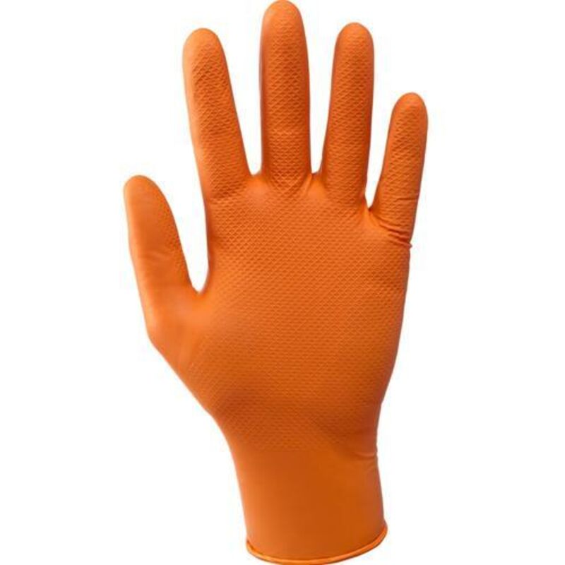 foto del prodotto guanti nitrile arancione conf.10 pz. tg.m cf 1,0