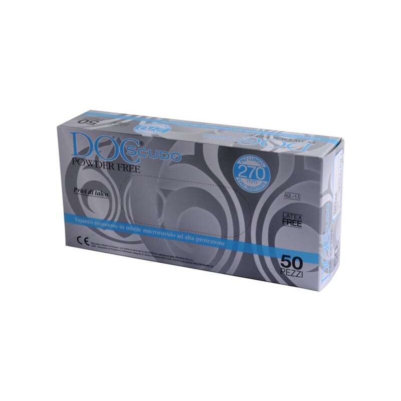 foto del prodotto guanti nitrile doc scudo powder free pz 50 l
