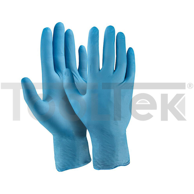 foto del prodotto guanti nitrile monouso celeste no lattice no talco no polvere l xl 100pz active, 9 l 
