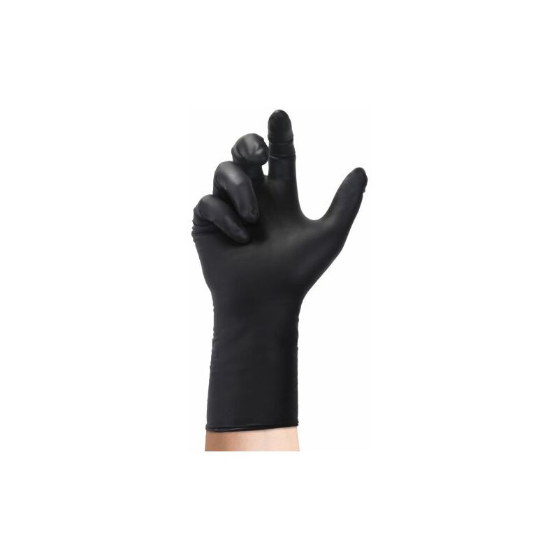 foto del prodotto guanti nitrile nero cat. iii 30 cm tg. l 50 pz spessorato