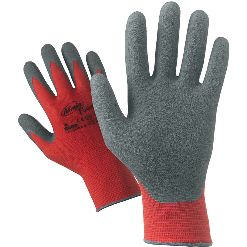 foto del prodotto guanti nylon lattice rosso grigio tg.10