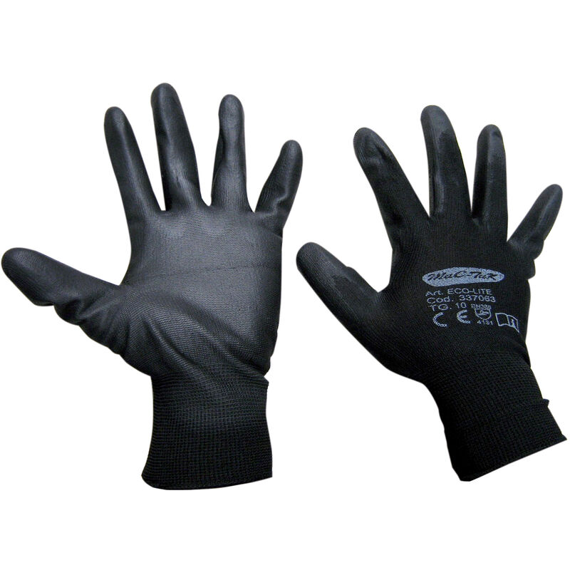 foto del prodotto guanti nylon poliuretano eco lite nero tg.7