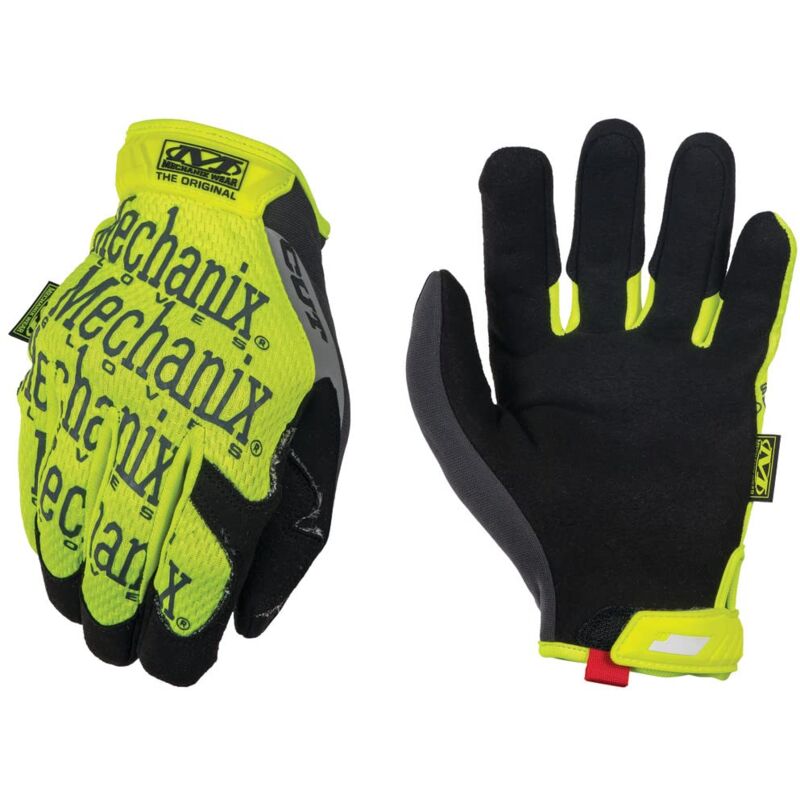foto del prodotto guanti original e5 m, giallo fluorescente mechanix wear