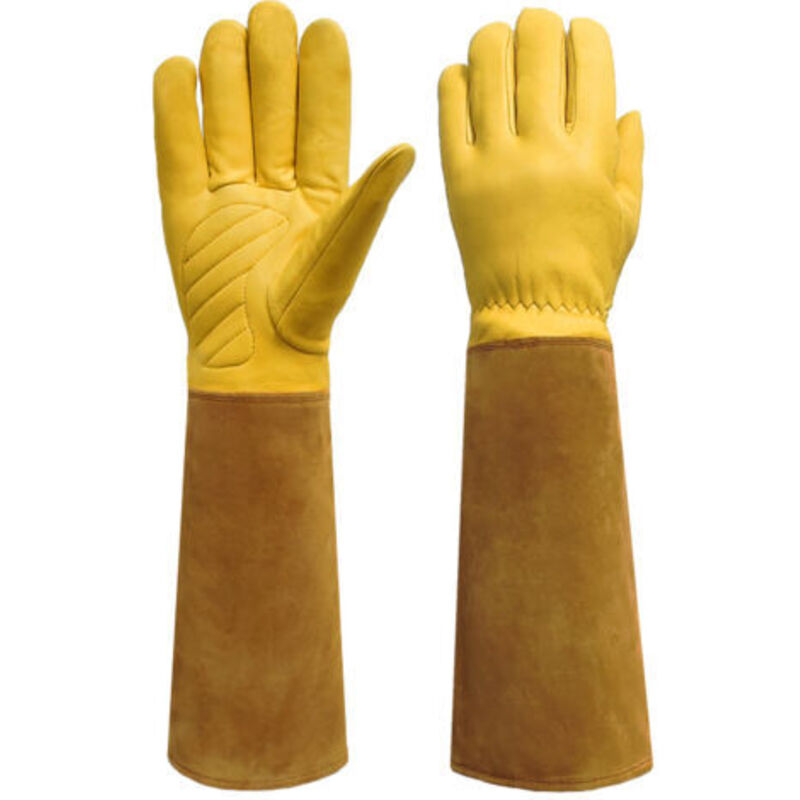 foto del prodotto guanti protettivi, guanti da giardinaggio, antiforatura e antitaglio lunghezza 44, larghezza 12 cm marrone