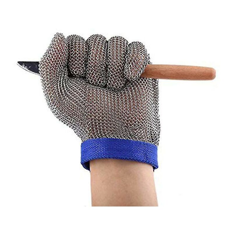 foto del prodotto guanti resistenti al taglio guanti protettivi in acciaio inossidabile per sgusciatura di ostriche, taglio di carne 1 pezzo blu 