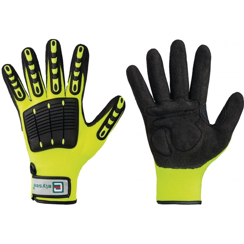 foto del prodotto guanti resistenti taglia 9 giallo fluorescente nero en 388 dpi ii