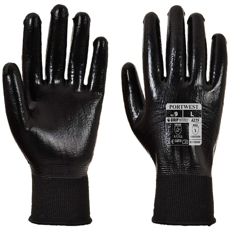 foto del prodotto guanti rivestiti in nitrile grip all flex nero 11