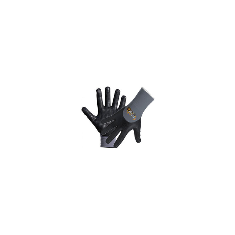 foto del prodotto guanti sintetico mis.9 nitrile foam dotted grey black
