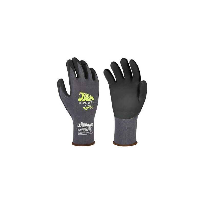 foto del prodotto guanti u-power flex grigio nero s