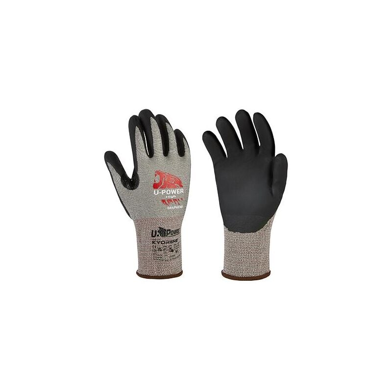 foto del prodotto guanti u power high grigio nero s