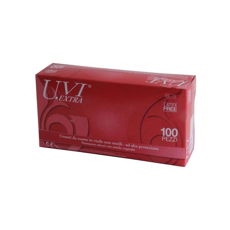 foto del prodotto guanti vinile uvi extra pz 100 l