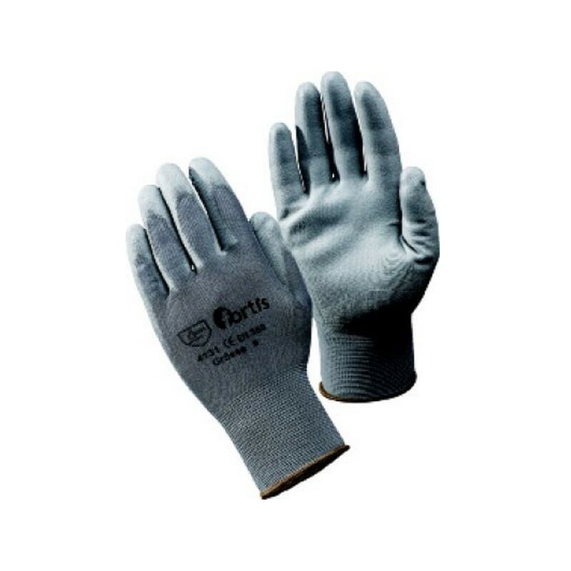 foto del prodotto guanto a maglia con lavorazione a maglia fine poliuretano, grigio, dimensioni 10 a 10 