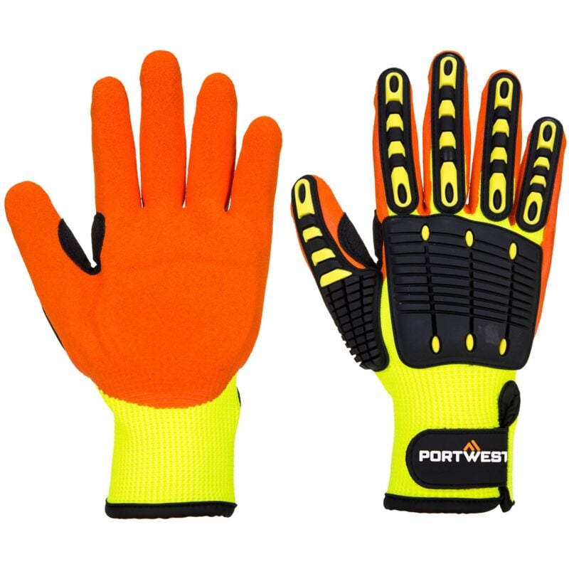 foto del prodotto guanto anti impatto, taglia s, colore giallo arancione, a721y1rs portwest
