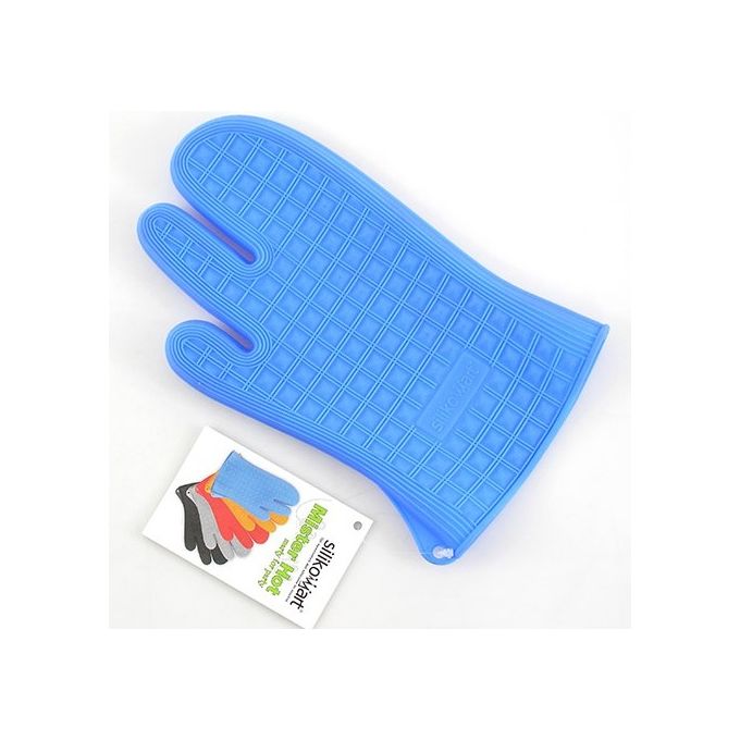 foto del prodotto guanto da cucina mister hot in silicone blu