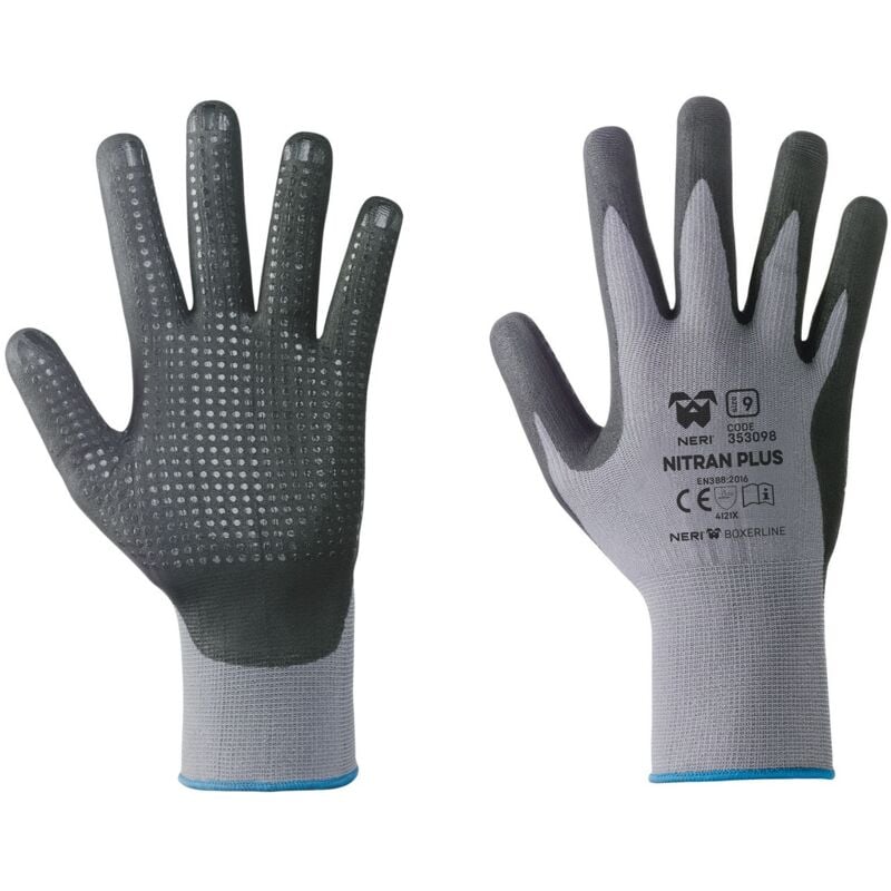 foto del prodotto guanto da lavoro a filo continuo spalmato in nitrile puntinato nitranplus 25926v 9 25928