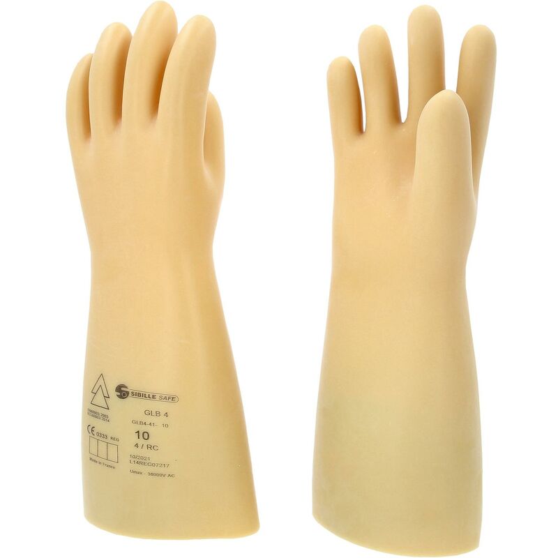 foto del prodotto guanto di protezione da elettricista con isolamento di protezione, taglia 10, classe 4, bianco