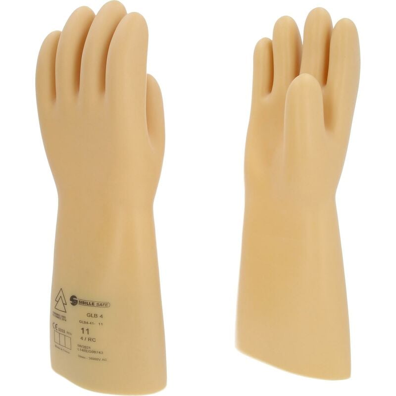 foto del prodotto guanto di protezione da elettricista con isolamento di protezione, taglia 11, classe 4, bianco
