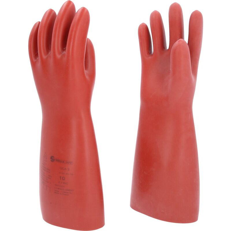 foto del prodotto guanto di protezione da elettricista con protezione meccanica e termica, taglia 10, classe 2, rosso